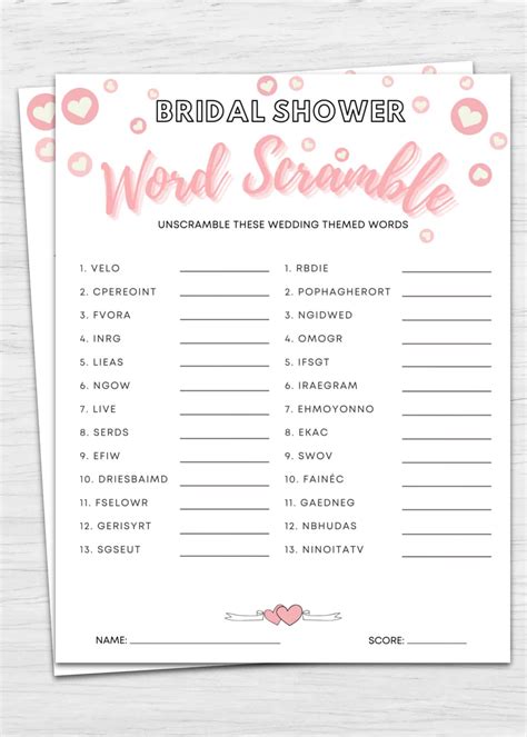If Youre Looking For A Super Simple Yet Fun Bridal Shower Game You Cant Go Wrong With A