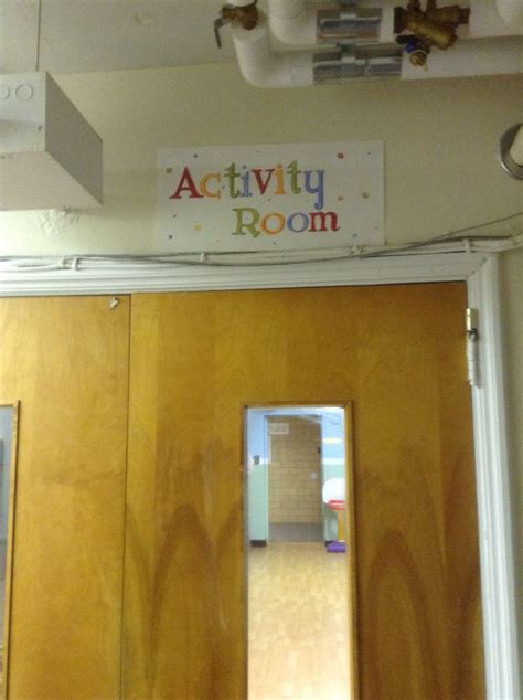 Sign For Activity Room Activity Room Activities Room