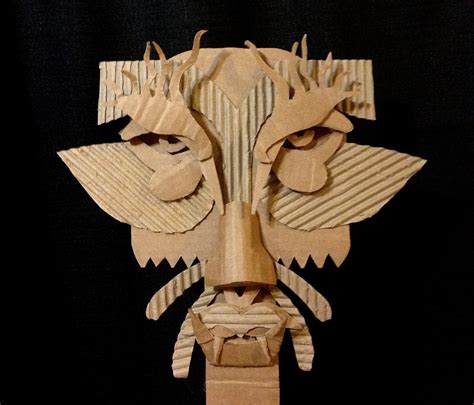 Cardboard Mask Cardboard Mask Cardboard Art Cardboard Sculpture