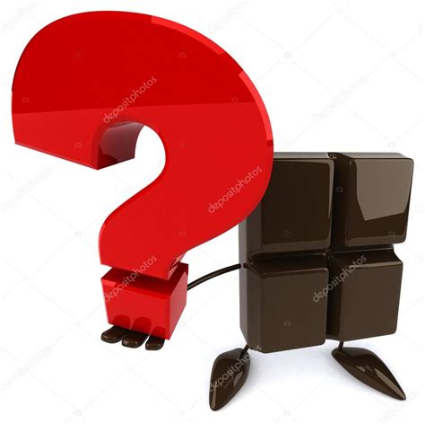 Chocolate Bar With Question Mark Stock Photo By