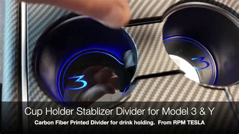 Tesla Model 3 And Y Drink Stabalizing Cup Holder Divider From Rpm Tesla