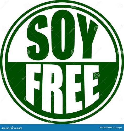 Soy Free Sign Information Food Label Stock Vector Illustration Of