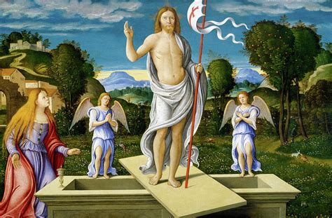 The Resurrection 1520 Painting By Girolamo Da Santacroce Fine Art
