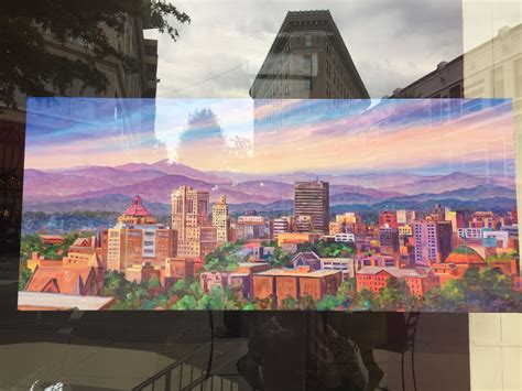 Asheville Skyline Painting Skyline Art