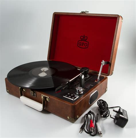 Suitcase Record Player In Brown Design Essentials Retro Record
