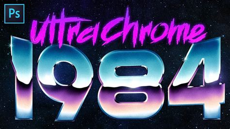 80s Ultra Chrome Text Effect Adobe Photoshop Tutorial Photoshop Fan