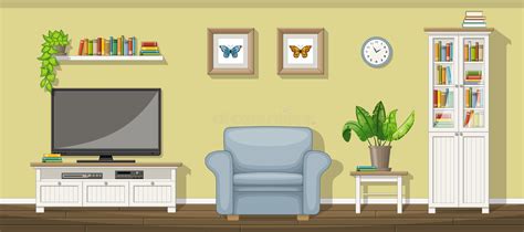 Classic Living Room Stock Vector Illustration Of Cartoon