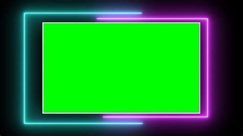 Neon Frame Animation 💯 Green Screen Effects Chroma Key Animations