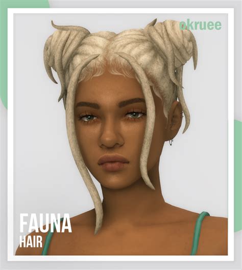 Fauna Hair Okruee On Patreon Sims Hair Sims Sims 4