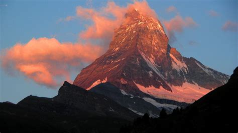 Sunset On Matterhorn Zermatt Matterhorn Sunset