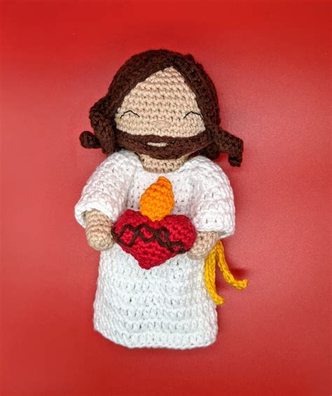 Pdf Pattern Only Sacred Heart Of Jesus Crochet Pattern Peters Square