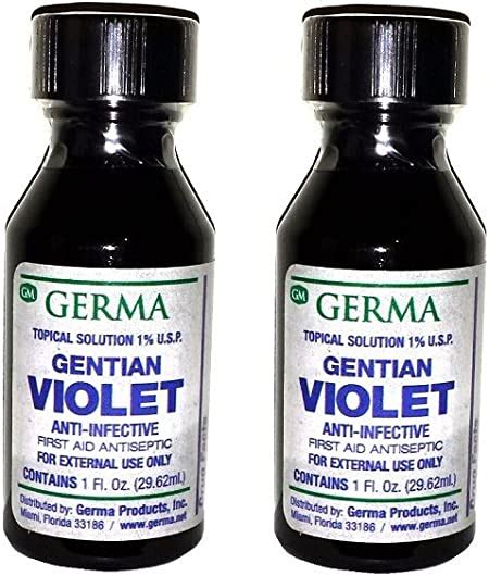Gentian Violet First Aid Antiseptic Antibacterial Abrasions Violeta