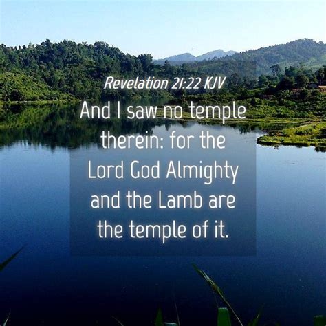 Revelation 2122 Kjv And I Saw No Temple Therein For The Lord God