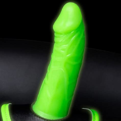 Shots Ouch Strap On Thigh Harness With 5 Silicone Dildo Glow In The Dark Sex Toys And Adult