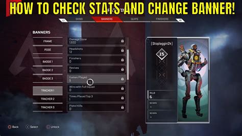 How To Check Stats And Change Banner In Apex Legends Apexlegends