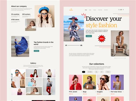 fashion website landing page uplabs