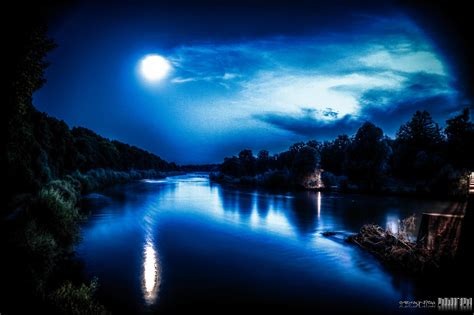 River By Night By C R Munich On Deviantart