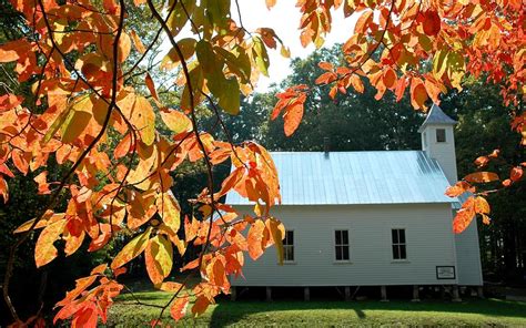 Missionary Baptist Church Autumn Afternoon Photograph By John Saunders