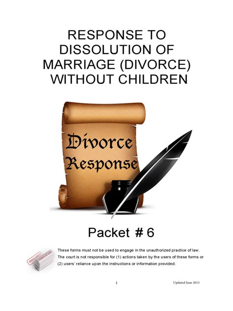 A dissolution for any married couple will accomplish two things: Arizona Divorce Forms - Free Templates in PDF, Word, Excel ...