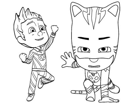 Pj Masks In Action Coloring And Sticker Pages Coloring Pages