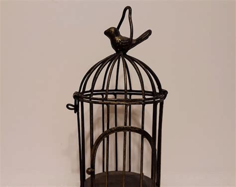 Black Wrought Iron Bird Cage Etsy
