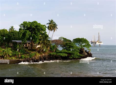 Coast In Front Of An Oil Rig Limbe Cameroon Africa Stock Photo Alamy