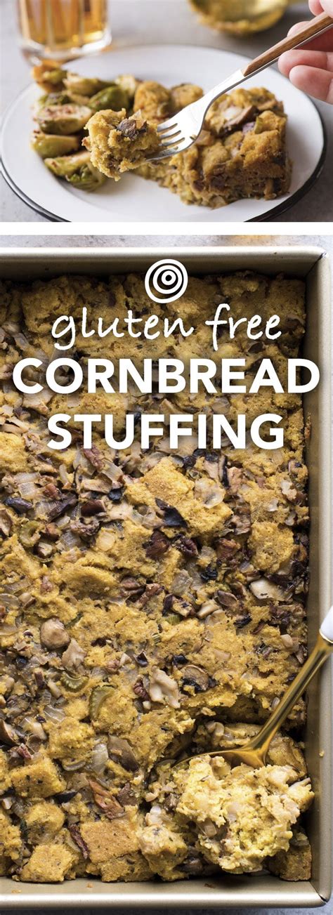Stuffing can go one of two routes: Gluten-Free Cornbread and Mushroom Stuffing | Recipe | Food recipes, Gluten free cornbread ...