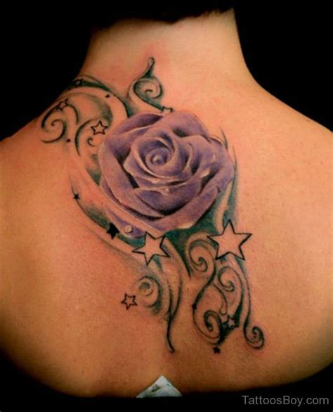 Purple Rose Tattoo Design On Back Tattoo Designs Tattoo Pictures