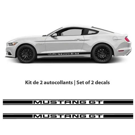 Ford Mustang 2x Side Stripes Vinyl Body Decal Sticker Graphics Premium