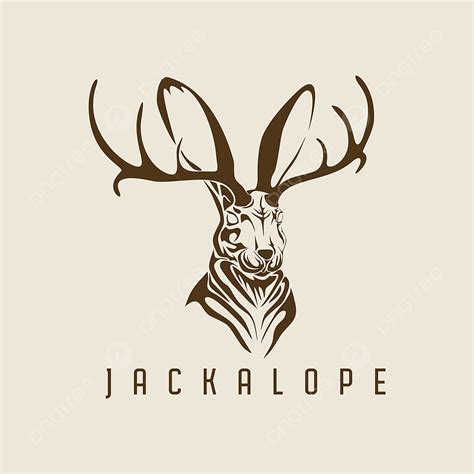 Jackalope Logo Vector Illustration Png Animal Antelope Obra De Arte