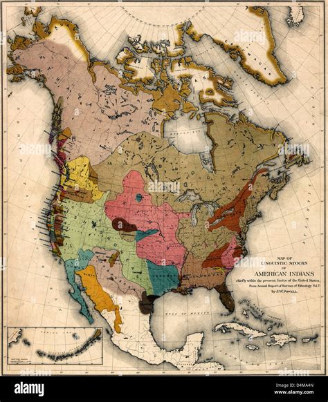 Mapa Ling Stico De Los Stocks De Los Indios Americanos Fotograf A De Stock Alamy