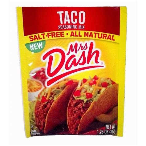 Dash adopted the tagline i love mrs. Mrs Dash Salt-Free Taco Seasoning Mix- 1.25oz. | Salt free ...