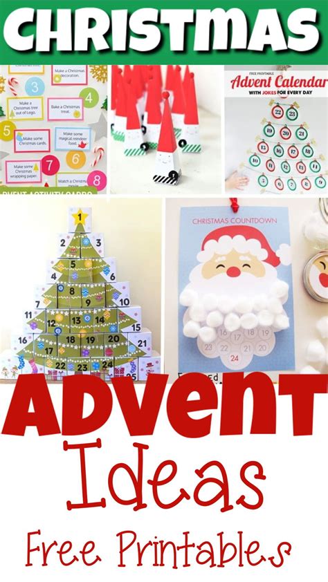 13 Free Printable Christmas Advent Calendars For Kids A Little Pinch