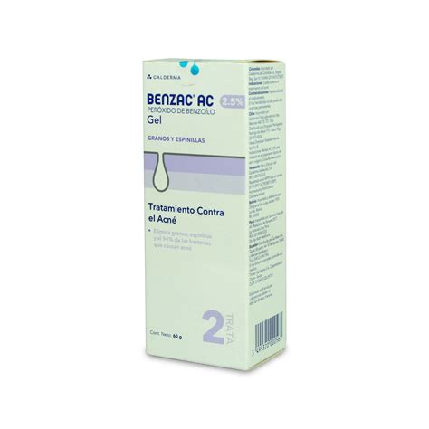 Benzac Ac Peroxido De Benzoilo 2 5 Gel Tópico 60 Gr Farmacias Cruz Verde