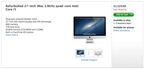 Apples 27 Inch Imacs Hit The Refurb Store But You Can Often Get A New