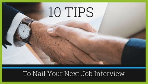 10 Tips To Nail Your Next Job Interview Reliable Resources