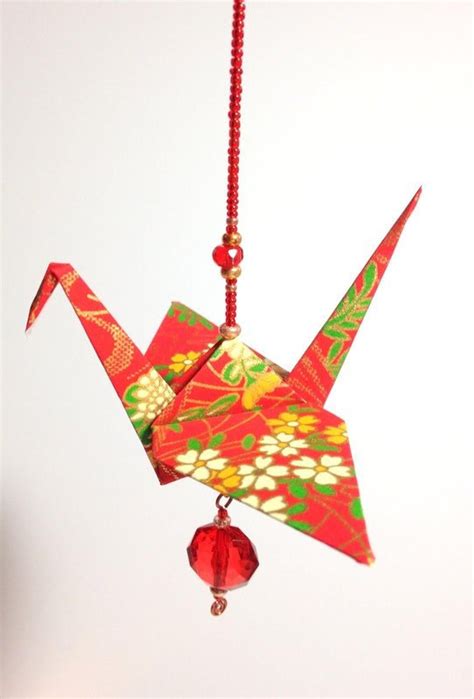 Origami Crane Ornament Origami Cranes Christmas Origami Etsy Asian