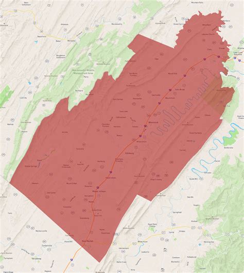 Shenandoah County Virginia Map