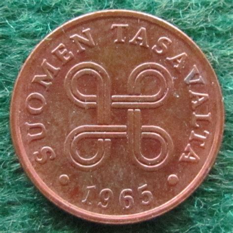 Suomen Tasavalta Finland 1965 1 Penni Coin - Circulated - Gumnut Antiques