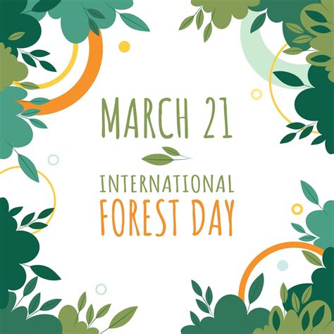 March 21 International Day Of The Forest Greeting Card Banner Or