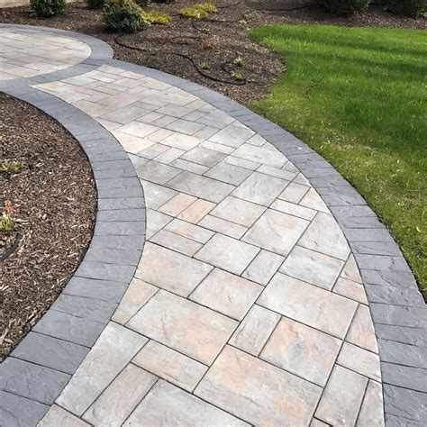 Cambridge Paver Walkway With Beautiful Gray Border Serving Northern Nj