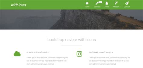 Bootstrap Navbar Menu With Icons 2 Free Templates Azmind