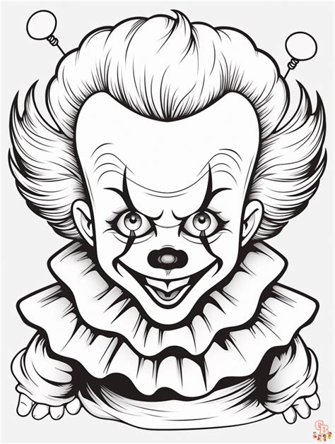Get Spooky With Free Pennywise Coloring Pages From Gbcoloring