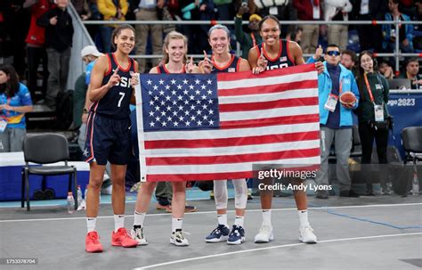 Team Usa After Winning The Gold Medal Game Of Womens Basketball 3x3