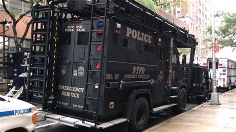 Very Brief Glimpse Of A Nypd Esu Armored Beast Of A Truck In Midtown