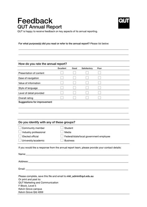 Feedback Report Templates At