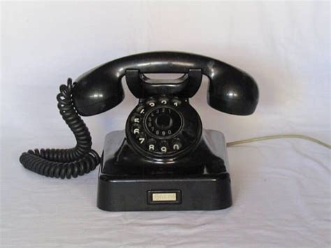 1950s Black Bakelite Siemens Rotary Telephone Fully Rotary Phone