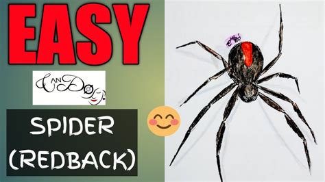 How To Draw A Black Widow Spider For Beginners Draw A Redback Spider