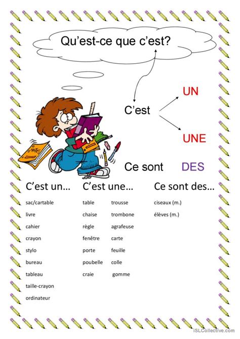Qu est ce que c est Français FLE fiches pedagogiques pdf doc
