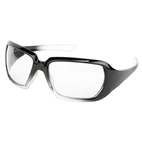 Crews 2 Women S Safety Glasses With Black Gradient Frame And Clear Lens